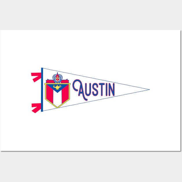 Austin Flag Pennant Wall Art by ZSONN